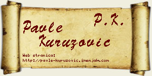 Pavle Kuruzović vizit kartica